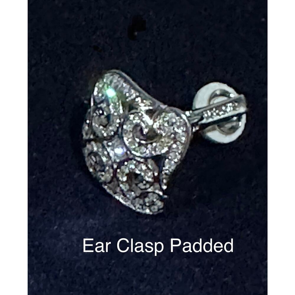 SWAROVSKI Swan Vintage Crystal Clip-On Earrings Signed w/ Tags & Certificate - Picture 4 of 7